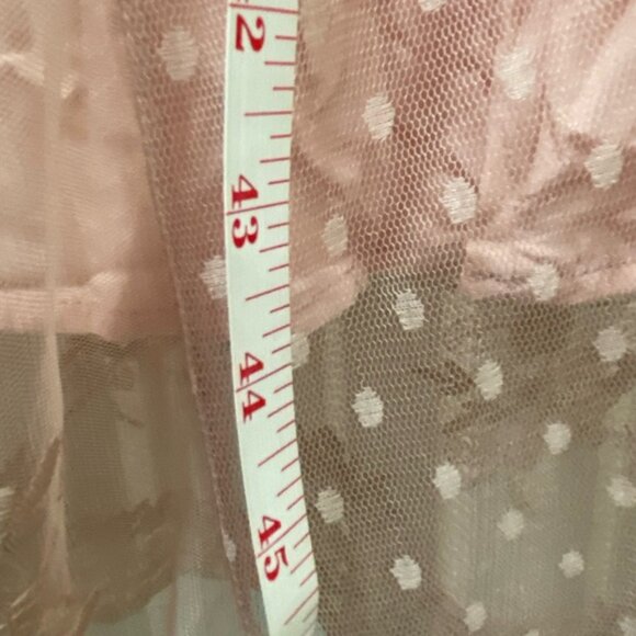 Elegant Lace Pink Blush V Neck Maxi Dress by Umgee Size 6 NWT - Picture 13 of 16